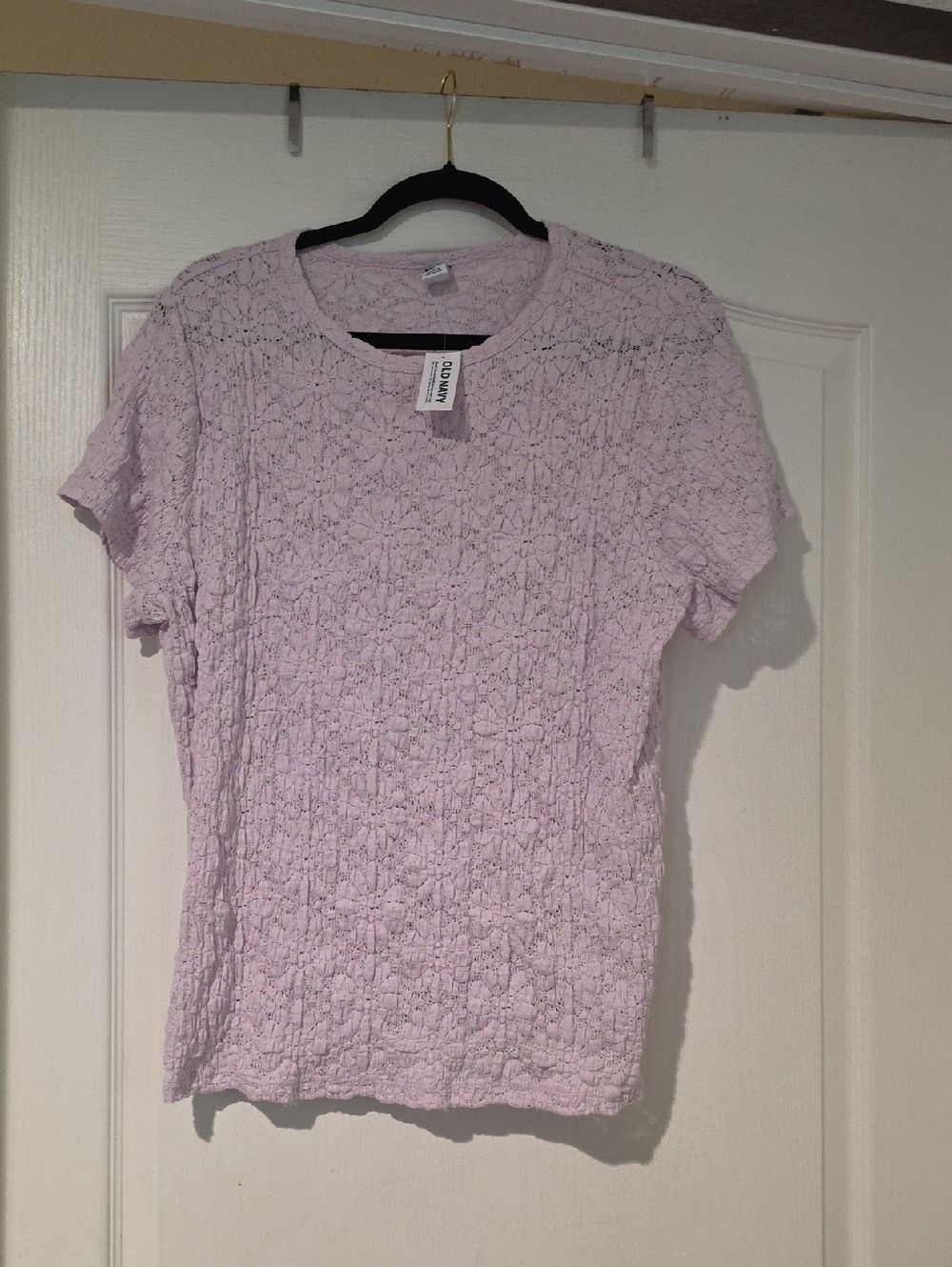 NWT Old Navy Light Lavender Textured Short Sleeve Tee XXL Tall